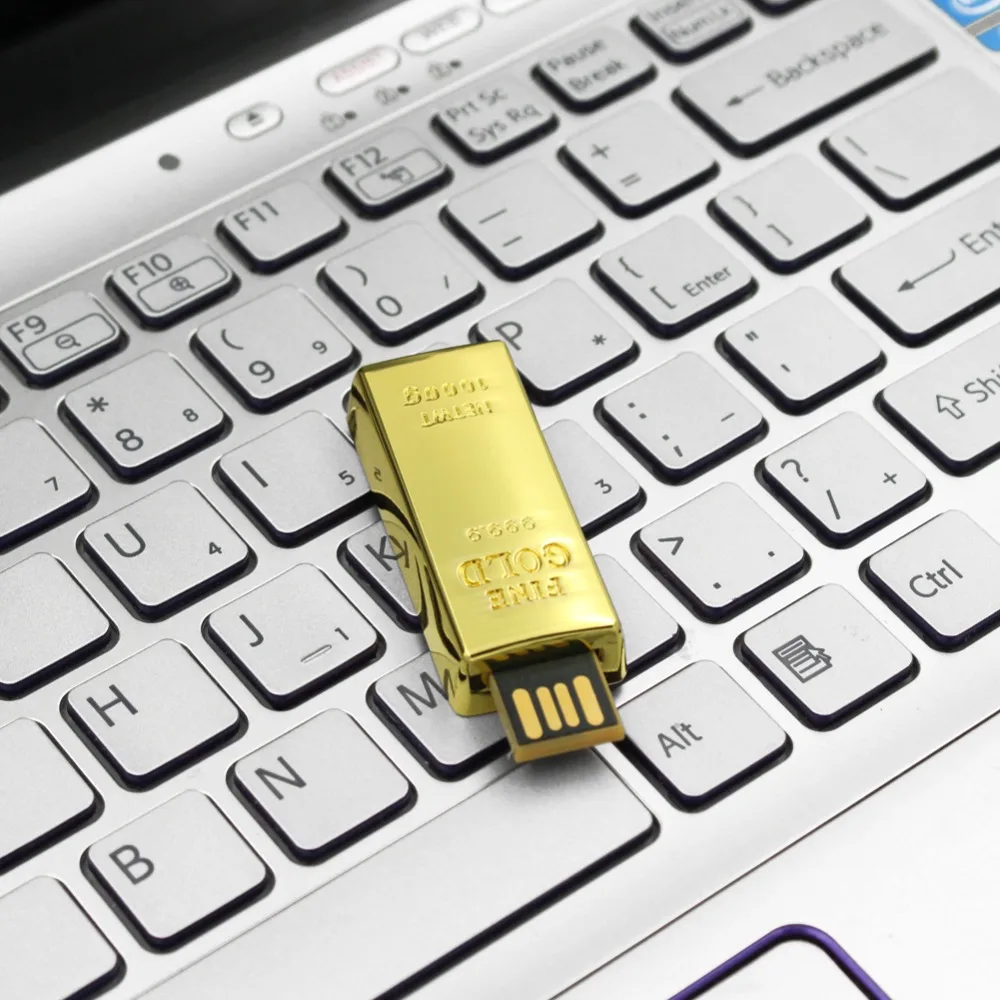 Fasion USB флэш-накопитель 8 ГБ 16 ГБ 32 ГБ водонепроницаемый накопитель супер Bullion золотая ручка приводная шина карта памяти u-диск креативный подарок