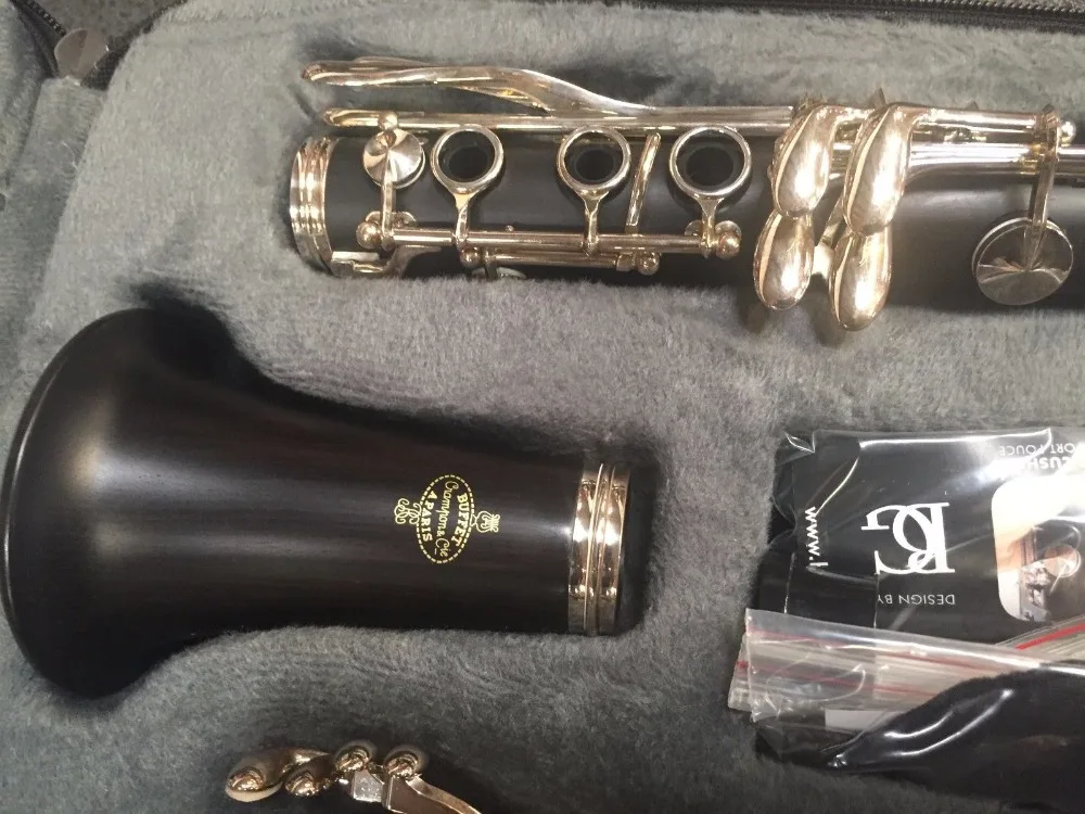 New Intermediate Professional Wood Clarinet E12F Mouthpiece Accessories Sandalwood Ebony Professional Student Model Bakelite