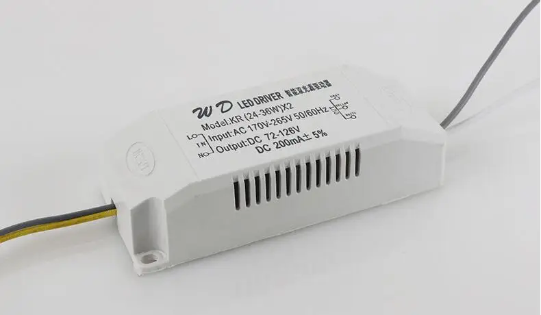220V 24-36W* 2 светодиодный Мощность драйвер внешнего постоянного тока терминал головка Мощность диск для потолочный светильник