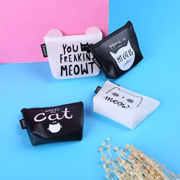

1Pcs Silicone Cute Cat Coin Purses Holder Mini Women Girls Wallets Zipper Money Bag Coin Bag Pouch Storage Organizer