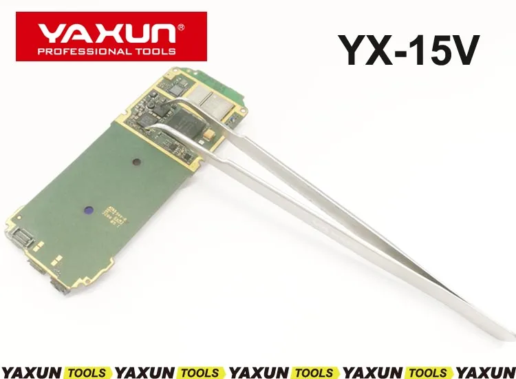 YAXUN YX-15V длинный Пинцет Высокоточный Супер жесткий Острый Пинцет Мобильный ремонтный пинцет изогнутый Пинцет для ремонта электроники