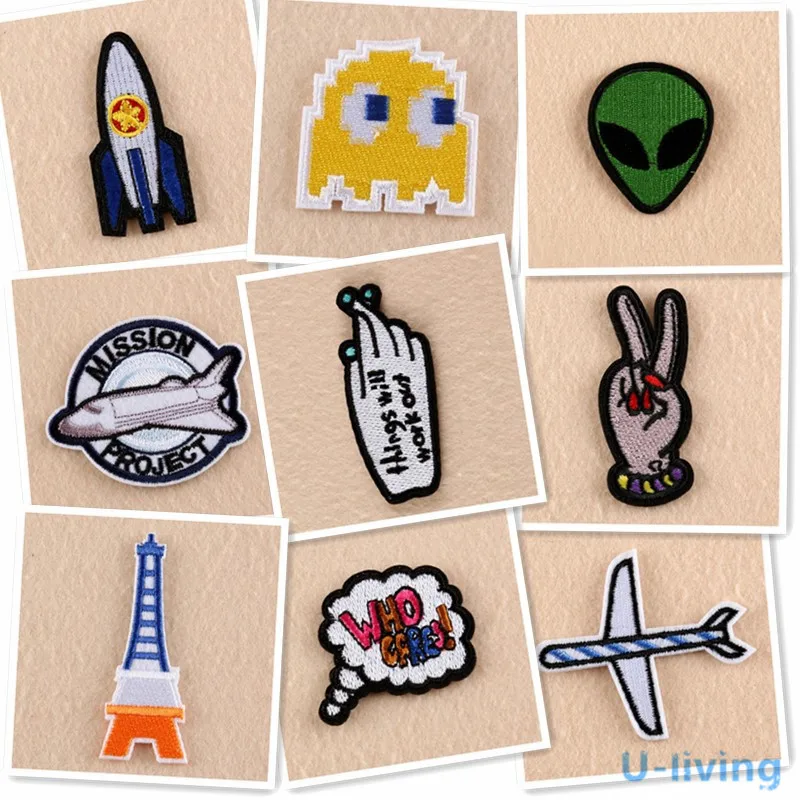 

1pcs Mixture Patch for Clothing Iron on Embroidered Sew Applique Cute Patch Fabric Badge Garment DIY Apparel Accessories