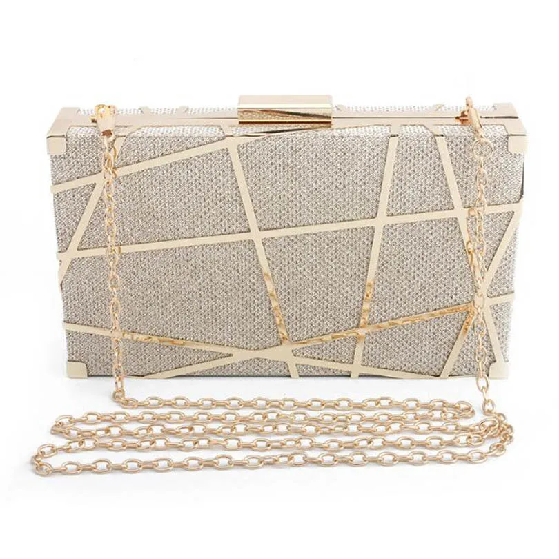 

Design Brand Women Geometric Sequined Decoration Day Clutch Bag Ladies Bling Evening Bag Party Wedding Handbag Chain Day Wallet