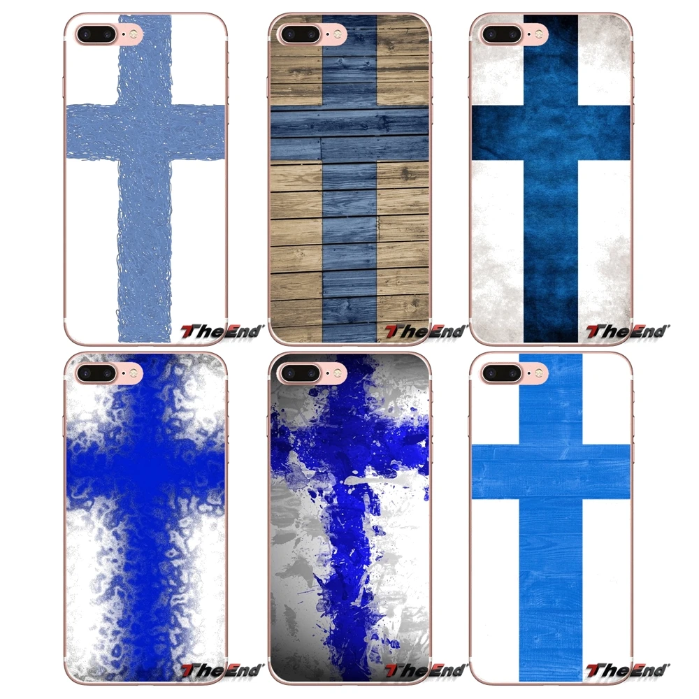 Чехол из ТПУ с флагом Финляндии для iPhone X 4 4S 5 5S 5C SE 6 6S 7 8 Plus Samsung Galaxy J1 J3 J5 J7 A3 A5 2016