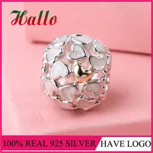 Стерлинговое Серебро изобилие подвеска любовь, серебряные эмалевые Бусины Подходят Аутентичные Подвески браслет серебро 925 оригинальные ювелирные изделия Berloque