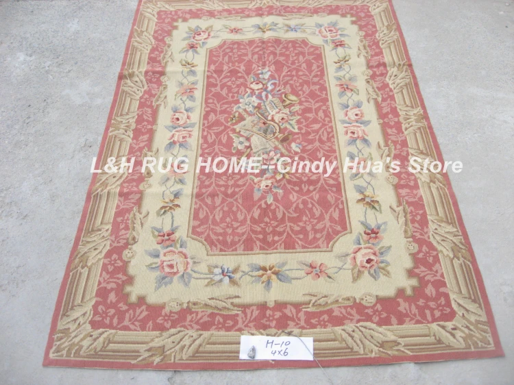 

Free shipping 4'X6' needlepoint rugs,New Zealand woolen rugs aubusson designs