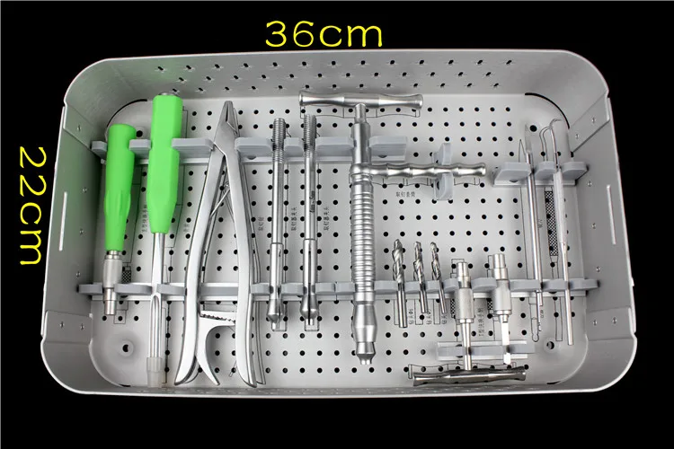 medical orthopedic instrument bone screw plate Install remove instrument set 60 tool kit Slip Broken Extractor screwdriver AO