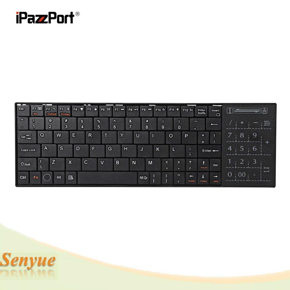 iPazzPort KP810 25BTT QWERTY Bluetooth Keyboard with Built in Multi