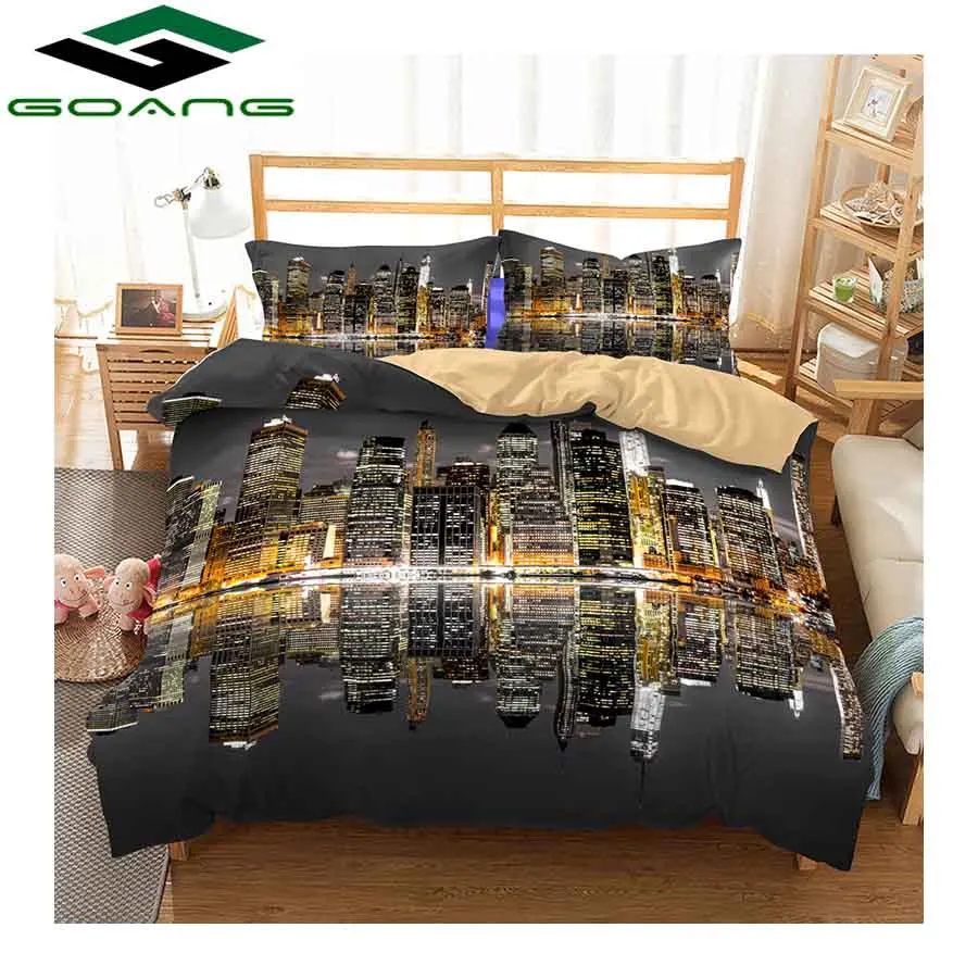 GOANG Комплект постельного белья 3d цифровая печать красивый город ...