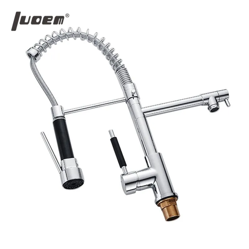

LUOEM Hot & Cold Water Tap Mixer Kitchen Sink Faucet Spout Spray Mixer with Spring (without Hose)