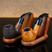 Классическая Мини-курительная трубка Briar 9 мм фильтр табачная трубка Briar деревянная труба бесплатные инструменты подарочный набор случайный Выгравированный набор труб Briar