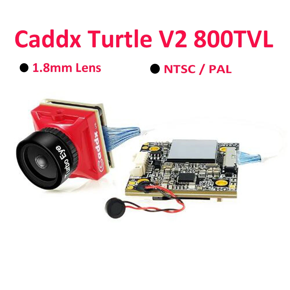 

Caddx Turtle V2 800TVL 1.8mm Lens 1080p 60fps NTSC/PAL Switchable HD Mini FPV Camera w/ DVR For FPV Drone Model Quadcopter