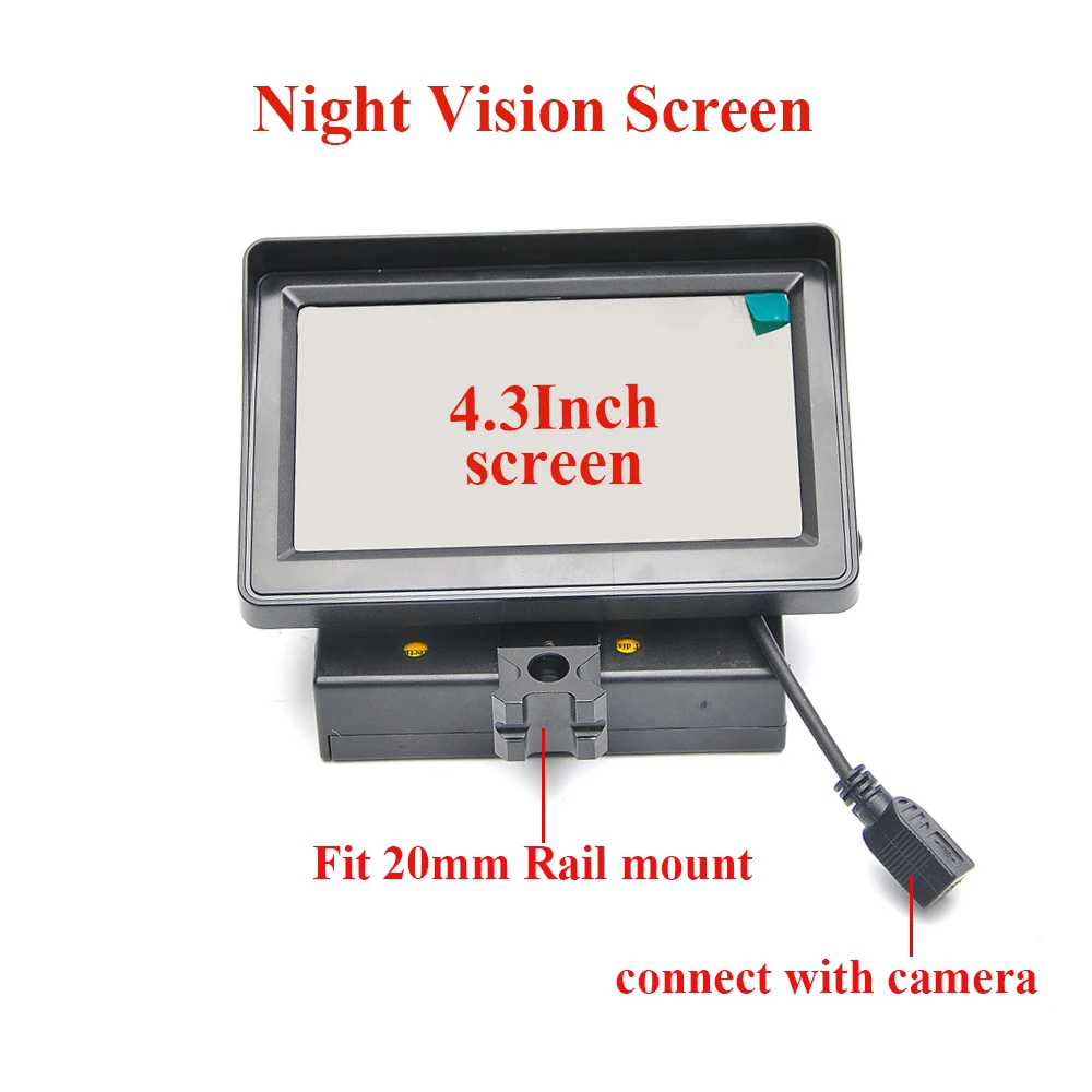 

Hunting 5 Inch Night Vision Screen Optics Sight Tactical Digital Infrared Night Sight Accessories