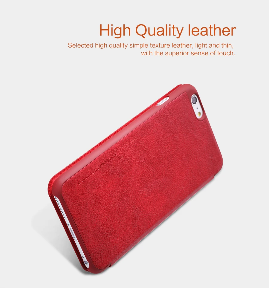Nillkin для iPhone SE 5S/6s plus/7 8 plus/X XS/XR/XS Max кожаный флип-чехол с оригинальной розничной посылка Qin серии