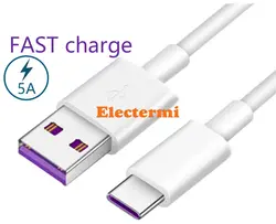 Для huawei Super charger Cable 5A 3,1 usb type C кабель для huawei Mate 9 10 20 Pro P9 P10 P20 Pro Honor 9 10 v10 Note 10