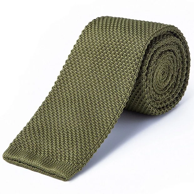 Портной Смит Вязаный Галстук 6 см вышивка в горошек полосы простые вязанные Галстуки мужской костюм сплошной тонкий тканый галстук для мужчин - Цвет: Knit Tie KT-024