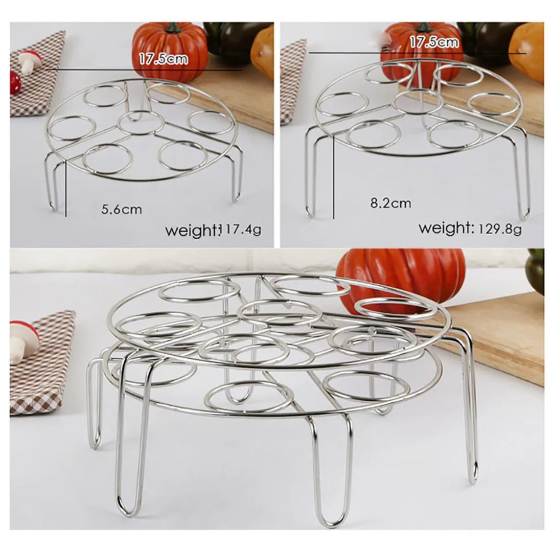 JX-LCLYL 2Pcs Kitchen Steamer Rack Instant Pot Egg Vegetable Cooker Holder Heater