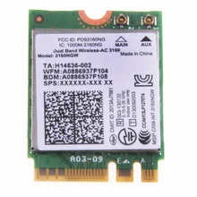 Notebook Network Cards Dual Band Wireless-AC 3160NGW WiFi+Bluetooth NGFF 802.11AC Laptop Network Cards VC948 T51