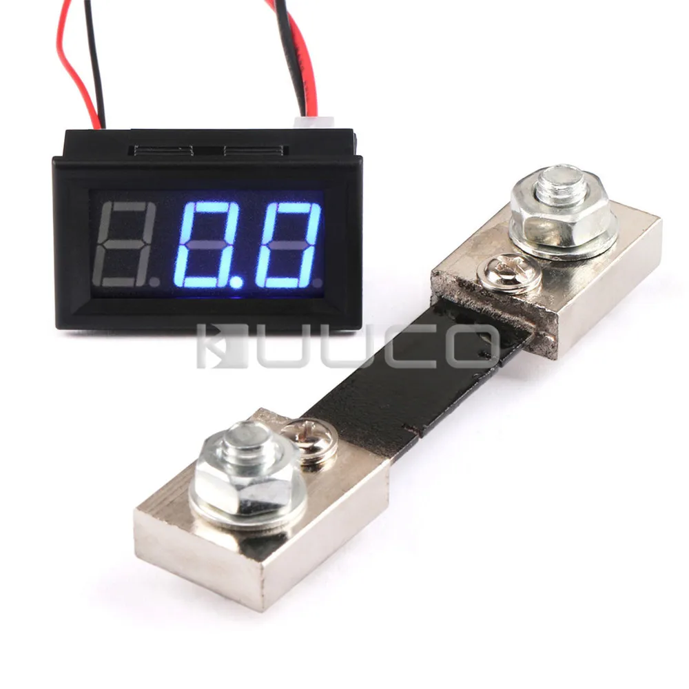Digital Ampere Meter DC 0100A Blue Led Ammeter DC 12V 24V Current
