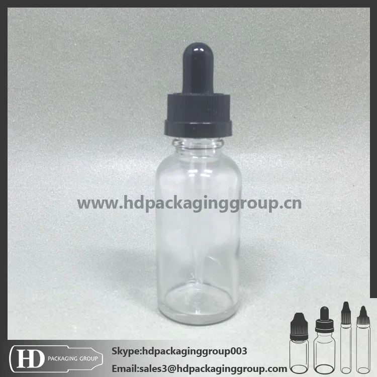 330sets 30ml clear glass bottle child proof cap e liquid juice CRC | Дом и сад