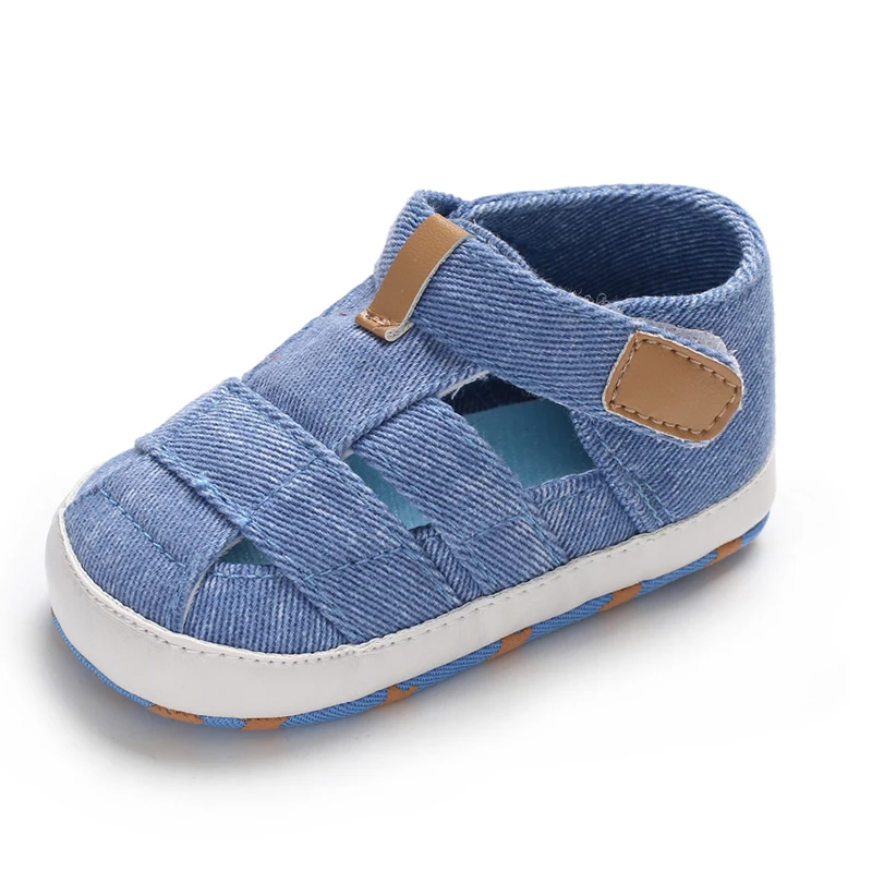 Модная летняя мягкая детская обувь для новорожденных мальчиков; Повседневная нескользящая обувь для первых шагов; кроссовки с мягкой подошвой