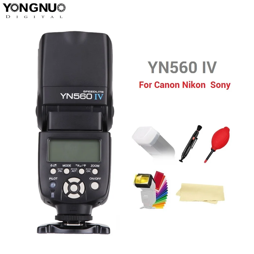 Yongnuo YN560III YN560IV вспышка 2,4G Беспроводная Master& Group photo Speedlite для Nikon Canon Pentax Olympus sony DSLR камеры - Цвет: YN560IV