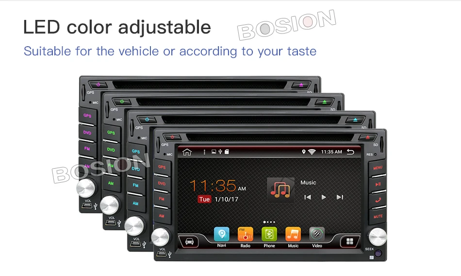 Android 7,1 Автомагнитола 6,2 дюймов 2din DVD gps навигация Bluetooth USB 2 din универсальный для Nissan VW Toyota peugeot плеер