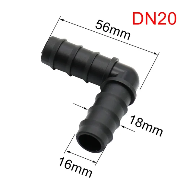 DN16 DN20 90 Angle Elbow Connector Angle Bend Garden Irrigation Fittings Water Pipe Connectors water irrigation system 5 Pcs 3