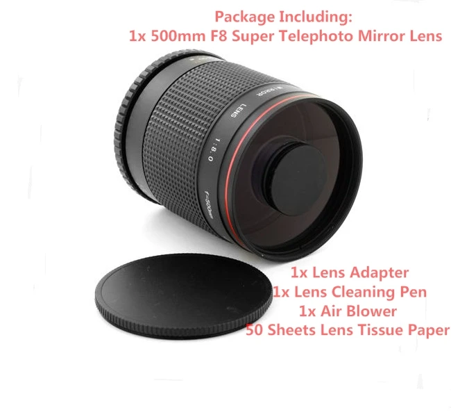 

500mm F8 Super Telephoto Mirror Lens to For Canon EF Rebel 800D, 760D, 750D, 700D,Kiss X9i, Kiss X 8i, Kiss X7i Camera