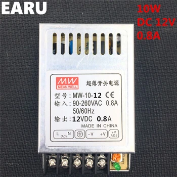 

10W DC12V 0.8A Output Switching Power Supply Small Volume Single for LED Strip Display AC 90-260V to DC 12V Voltage Transformer