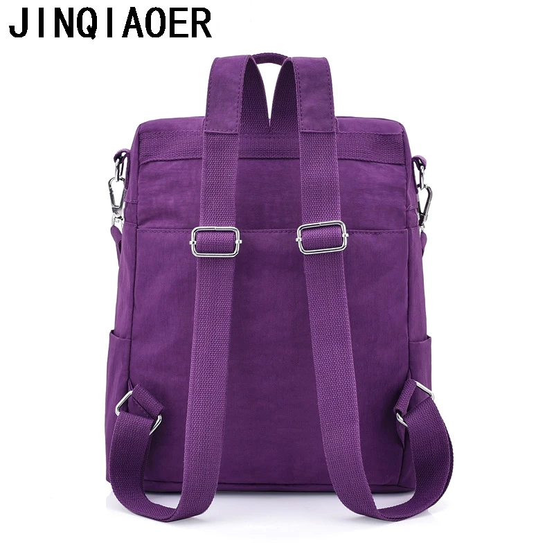 Pequeñas mochilas escolares para niñas adolescentes mochilas femeninas de nailon sólido mujer Casual bolsa de viaje bolsa de hombro saco