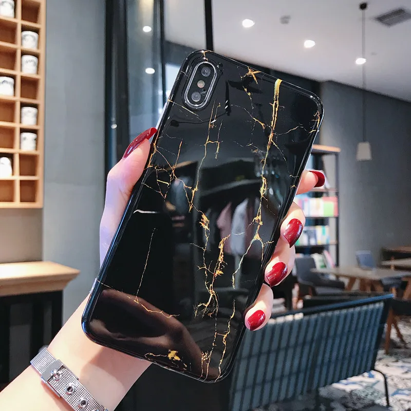 Мраморный чехол для Coque iphone 11 Pro Max 7 XS MAX чехол из мягкого ТПУ задняя крышка для iphone 6 6S 7 8 Plus iphone X XR чехол - Цвет: 11