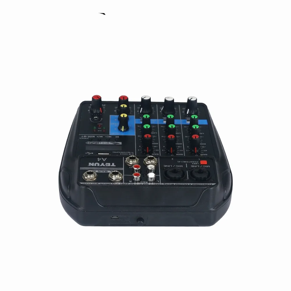 2018 Newest Mini 4 Channel USB Digital Audio Mixer Console With Bluetooth