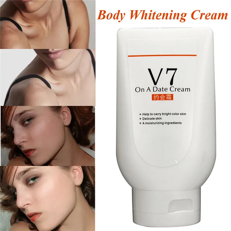 180g V7 Skin Whitening Date Body Cream Instant Moisturizing Whitening Cream Whole Body Brighten Skin Concealer Makeup Face Care