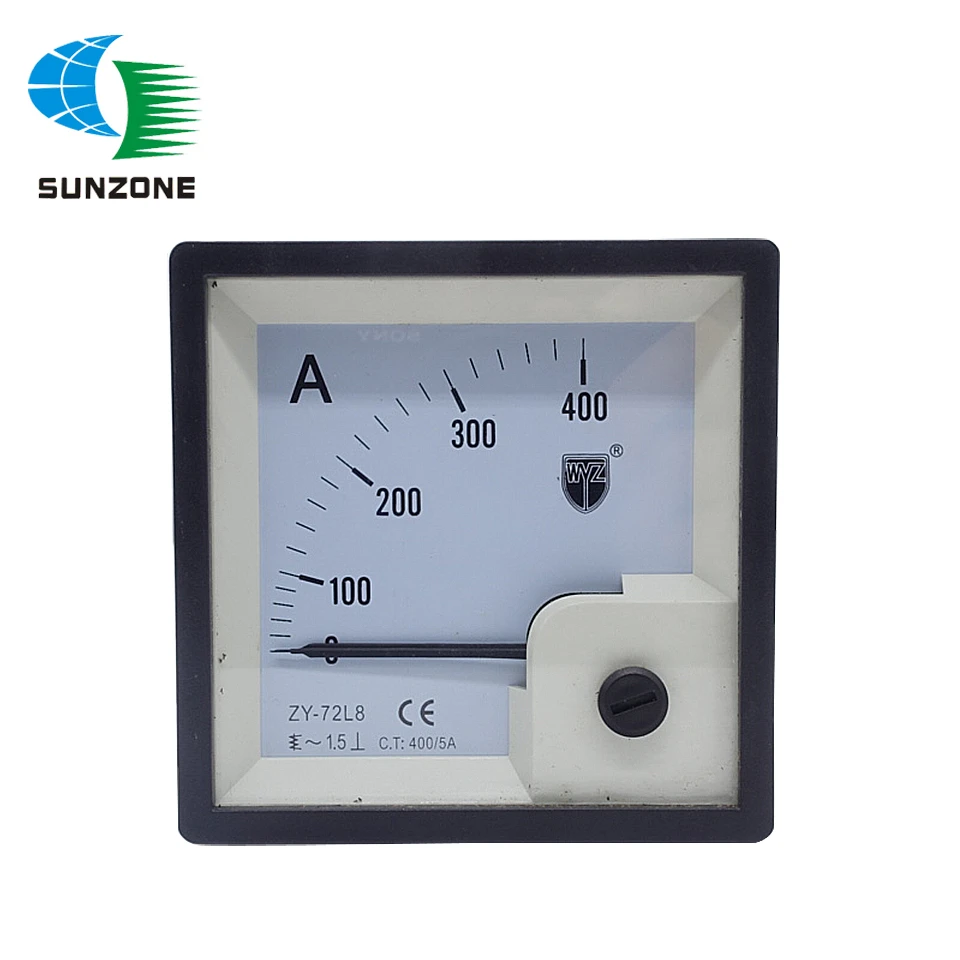 Current Meter 400/5A Mutual Inductor AC AMP Meter Analog 72*72mm