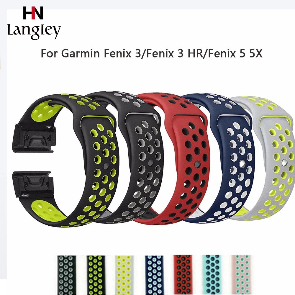 

Silicone Band For Garmin Fenix 3/Fenix 3 HR/Fenix 5 5X Plus Watch Band 22mm 26mm Bracelet strap Watch Bands Wristbands