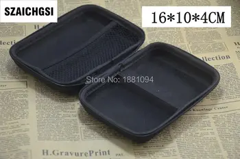 

SZAICHGSI 16*10*4cm Pocket Carrying Case Earphone Headphone SD Card big Bag Holder Storage in black color wholesale 100pcs