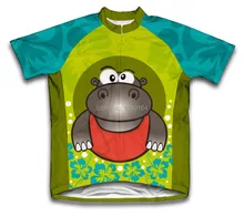 Florido hipopótamo niño ciclismo verano de manga corta niños bicicleta transpirable ropa ciclismo maillot ciclismo ciclismo clothing