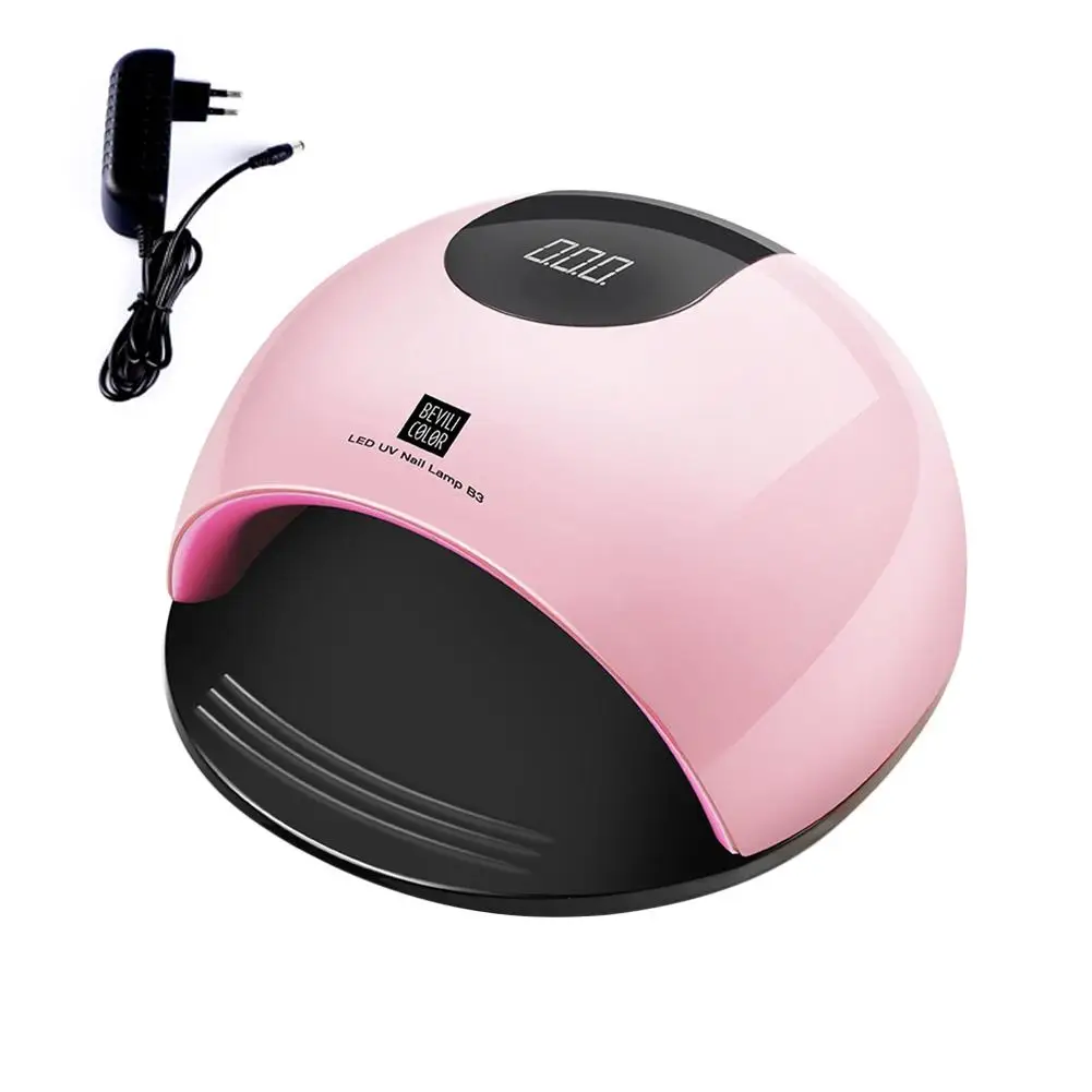 80w High Power Nail Machine Led Light Fast Drying Nail Lamp Nail Baking Lamp Dryer Uv Paint Fast Curing Smart Sensor - Цвет: Pink