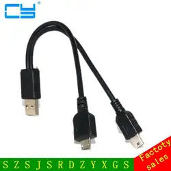 Micro USB и Mini USB 2 в 1 multifuntion Портативный синхронизации данных зарядный кабель для Samsung Huawei Xiaomi Бесплатная доставка