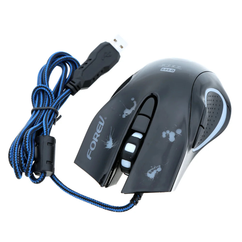 

2016 FOREV Professional Gaming Mouse 2400DPI Adjustable 6D Buttons LED Optical USB Wired Gaming Mouse Mice for Laptop Computer