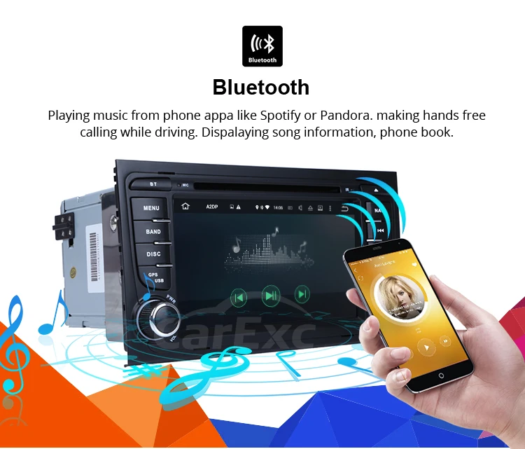 Sale 7 Inch Android 9.0 Octa core Car DVD Stereo Player For Audi A4 S4 2002-2008 Canbus WIFI Radio GPS Bluetooth Multimedia Carplay 16