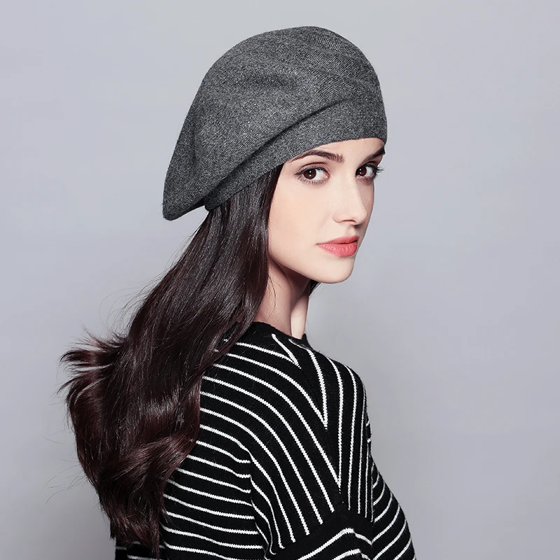 Женский берет модная шляпа для зимы женские вязаные хлопковые шерстяные шапки шапка осеньняя брендовые новые женские головные уборы# MZ729