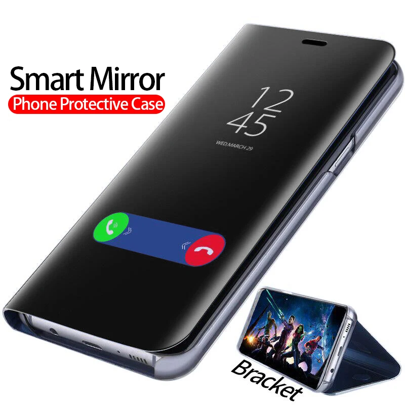 Clear View Smart Case Для Сяо mi красный Примечание 5 5A 4 4X 6 Pro плюс A2 A1 8 SE 3 x 2 rror откидная