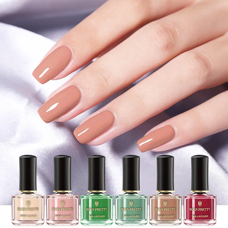 

BORN PRETTY 6ml Nail Art Polish Colorful Green Red Quick Drying for Nails Design Long Lasting Nail Art Varnish 15 Colors