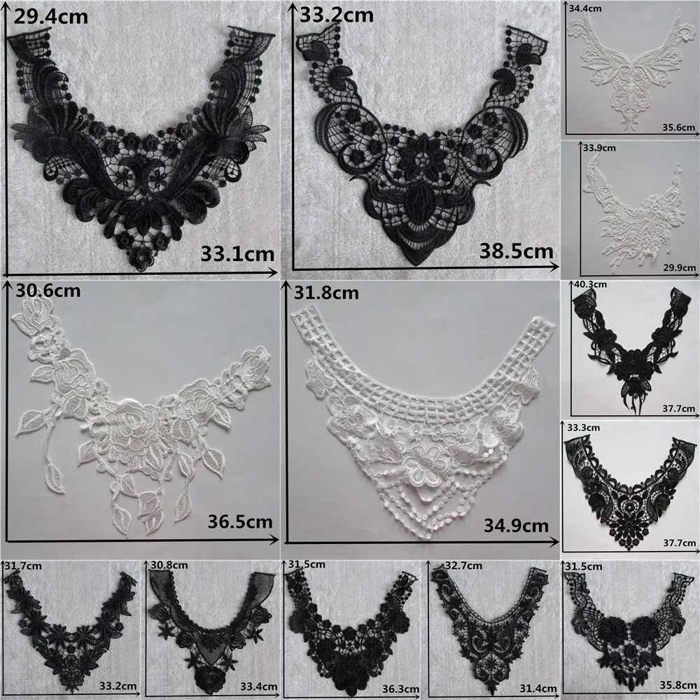 

Hot sell Multiple style Select Lace Sewing Applique Lace Collar Embroidery Neckline DIY Clothing Accessory 1pcs sell YL153-YL172