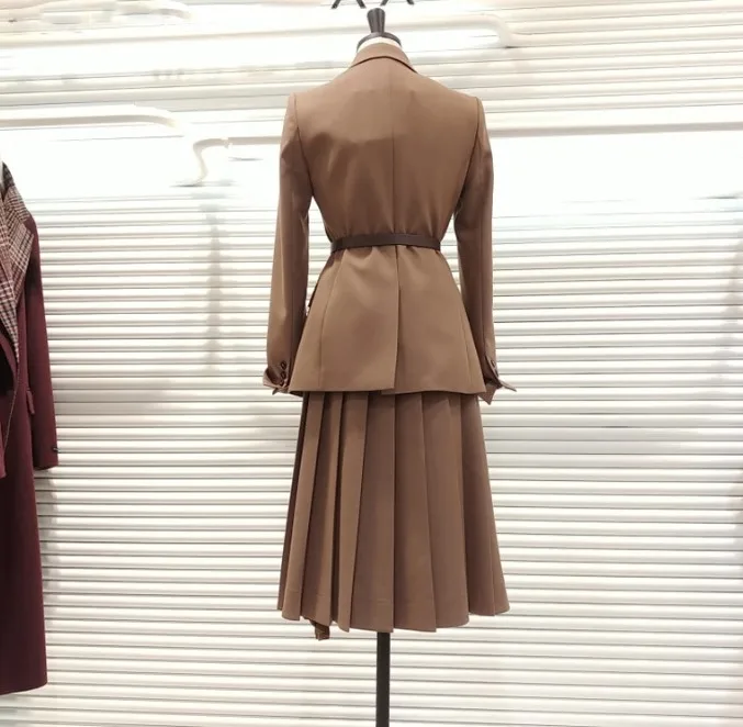 camel Color Skirt Primavera Mujeres Black Damas Otoño Irregular Traje 2019 Skirt black De Trabajo Blazer Puro Y De Las Mediados Cintura Alta Carrera Faldas Falda La longitud gdFPPwWq