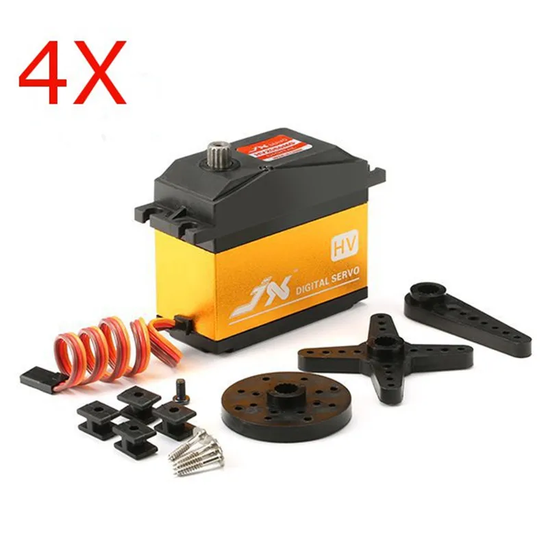 

4X JX Servo PDI-HV2060MG 60KG High Torque 180degree Digital Servo With AccessoriesBag for RC Model Helicopter Dual Ball Bearing