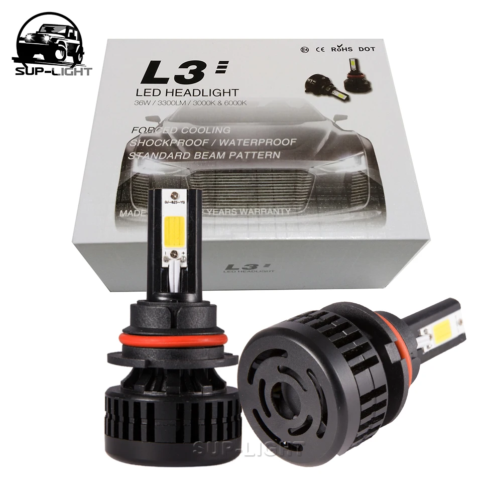 12v Auto Led Light Bulb 72w Led Headlight Kit Pack With