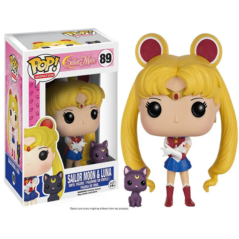 

Funko pop Sailor Moon & Luna pvc action Figure Collectible Model Toy kids gift No box